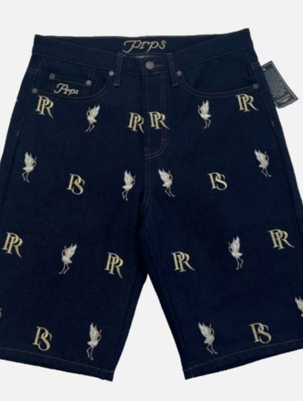 PRPS Size W30 Challenger Straight Leg 100% Cotton Denim Men's Shorts Indigo $198